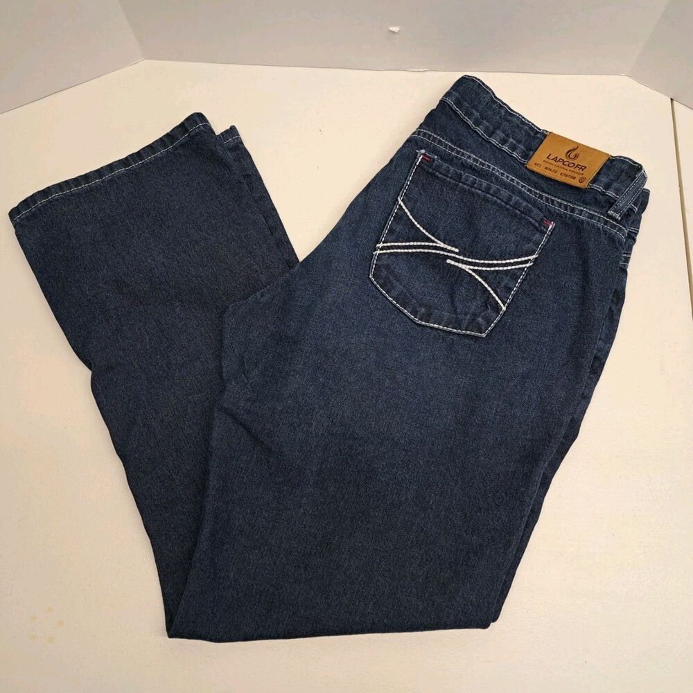 LAPCO FR -Flame Resistant Dark Wash Bootcut Denim Jeans Women's 12-ST